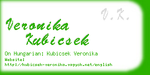 veronika kubicsek business card